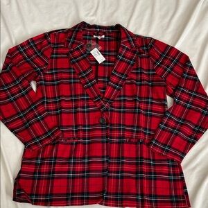 Maurices Red and Blue Plaid Jacket “nwt” SZ: XL